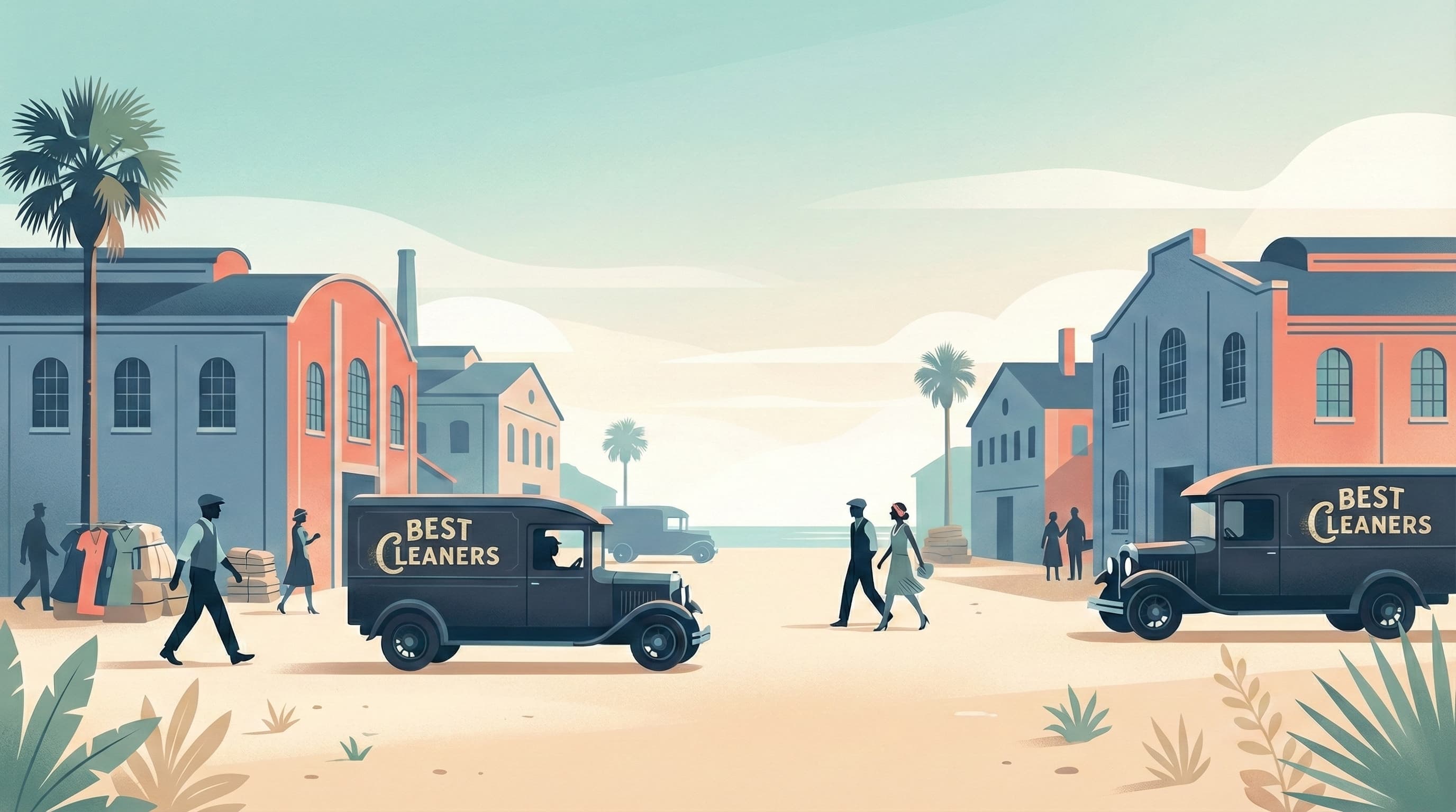 Professional dry cleaning equipment at Best Cleaners